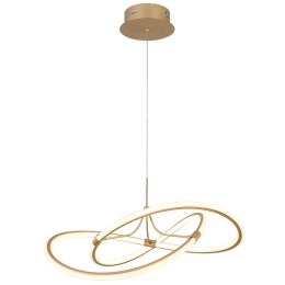 Φωτιστικό Οροφής Lorra 4250800 Led Gold Viokef Μέταλλο
