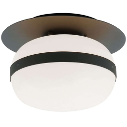 Φωτιστικό Οροφής - Πλαφονιέρα Palma 4245700 E27 Black-White Viokef Μέταλλο,Γυαλί