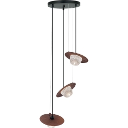 Φωτιστικό Οροφής Carmen 4246700 G9 Black-Bronze Viokef Μέταλλο,Γυαλί