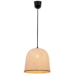 Φωτιστικό Οροφής Casper 4253300 Φ350 E27 Natural-Black Viokef Rattan