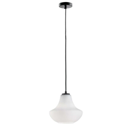 Φωτιστικό Οροφής Texas 3091500 Φ23,5cm E27 White-Black Viokef Μέταλλο,Γυαλί