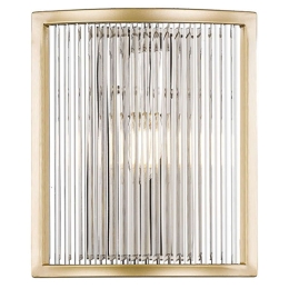 Φωτιστικό Τοίχου - Απλίκα Karolina 4258700 E14 Clear-Gold Viokef Μέταλλο,Γυαλί