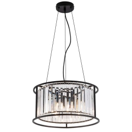 Φωτιστικό Οροφής Ronda 4256200 E14 Black-Clear Viokef Μέταλλο,Γυαλί