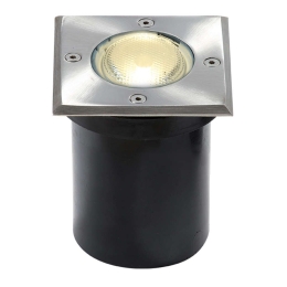 Φωτιστικό Δαπέδου Τετράγωνο Franco 4054000 GU10 Silver Viokef