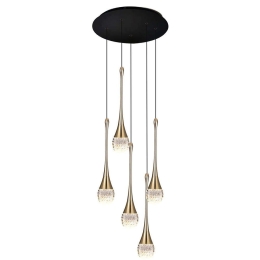Φωτιστικό Οροφής Star Light 4268700 35x150cm Led 1260Lm 15W 3000K Black-Gold Viokef Αλουμίνιο,Ακρυλικό