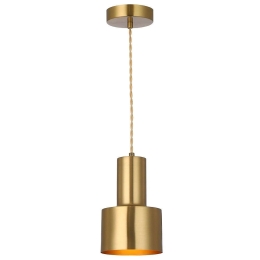 Φωτιστικό Οροφής Solo 4265900 12,5x140cm 1xE27 60W Brass Viokef Ατσάλι