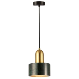 Φωτιστικό Οροφής Marble 4266101 15x140cm 1xE27 60W Black-Gold Viokef Ατσάλι,Μάρμαρο