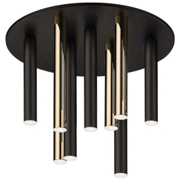 Φωτιστικό Οροφής - Πλαφονιέρα Ballet 4265200 42x33cm Led 4050Lm 47W 3000K Black-Gold Viokef Ατσάλι