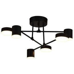 Φωτιστικό Οροφής - Πλαφονιέρα Uno 4268200 60,5x25cm Led 3214Lm 30W 3000K Black-White Viokef Ακρυλικό,Ατσάλι