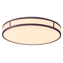 Φωτιστικό Οροφής - Πλαφονιέρα Piedro 4266600 40x10cm Led 3871Lm 40W 3000K White-Coffee Viokef Μέταλλο,Ακρυλικό
