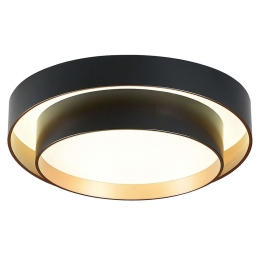 Φωτιστικό Οροφής - Πλαφονιέρα Grant 4271200 50x12cm Led 48W Black Viokef Μέταλλο
