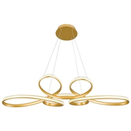 Φωτιστικό Οροφής Jill 4263100 102x120cm Led 2560Lm 53W 3000K Gold Viokef Ατσάλι, Αλουμίνιο