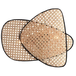 Φωτιστικό Τοίχου - Απλίκα Gheisa 4268000 32x44cm 2xE27 40W Natural-Black Viokef Rattan,Ατσάλι