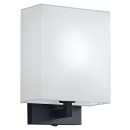 Φωτιστικό Τοίχου - Απλίκα Box 4262800 21x27,5cm 1xE27 40W Black-White Viokef Ατσάλι,Ύφασμα