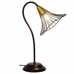 Φωτιστικό Επιτραπέζιο Tina 4252800 27x42cm 1xE14 42W Black-Gold Viokef Μέταλλο
