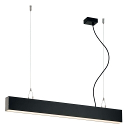 Φωτιστικό Οροφής - Ράγα Station Ultra 3911-0020-3-B-N 114x120cm Led 5130Lm 30W 3000K Black Viokef Αλουμίνιο