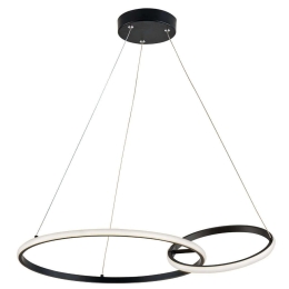 Φωτιστικό Οροφής Double 4275800 64x100cm Led 1533lm 36W Black Viokef