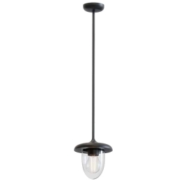 Φωτιστικό Οροφής Merline 4284700 Φ18x100cm 1xE27 20W Dark Grey Viokef