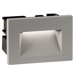 Φωτιστικό Τοίχου Χωνευτό Theta 4198800 11x7,6cm Led 90lm 3W Grey Viokef
