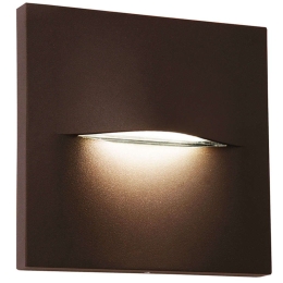 Φωτιστικό Τοίχου - Απλίκα Square Vita 4298401 14x3,3x14cm Led 170lm 3W 3000K Brown Viokef