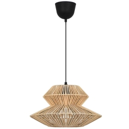 Φωτιστικό Οροφής Bali 4296300 Φ40x24cm 1xE27 40W Natural-Black Viokef