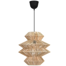 Φωτιστικό Οροφής Bali 4296400 Φ40x47cm 1xE27 40W Natural-Black Viokef