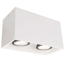 Φωτιστικό Οροφής - Σποτ Dice 4279800 16,5x8,2x9,5cm 2xGU10 50W White Viokef