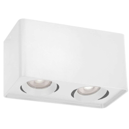 Φωτιστικό Οροφής - Σποτ Arion 4279900 18x9,5x9,5cm 2xGU10 50W White Viokef