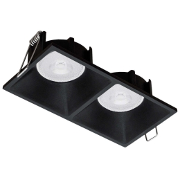 Σποτ Χωνευτό Fino 4225101 15,2x7,7x8cm 2xGU10 35W Black Viokef