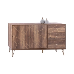 ΜΠΟΥΦΕΣ KAITLYN HM8650 ΚΑΡΥΔΙ ΜΕ ΧΡΥΣΟ 150x39,5x81Y εκ.