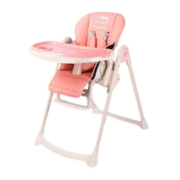 Καρεκλάκι Φαγητού Αναδιπλούμενο E-208 56x80x103cm Pink Wisesonle Μέταλλο,Ύφασμα