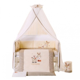Σετ Κούνιας B-060 (4τμχ) Pony 100x120 Beige 100% Βαμβάκι