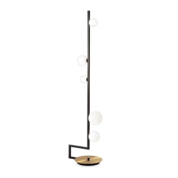 Φωτιστικό Δαπέδου Birds 273662 30x44x160cm 5xG9 15W Black Ideal Lux