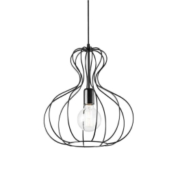 Φωτιστικό Οροφής Ampolla-1 148502 35x55/120cm 1xE27 60W Black Ideal Lux