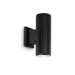 Φωτιστικό Τοίχου Base 129433 6,5x11,5x18cm 2xGU10 28W Black Ideal Lux
