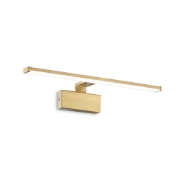 Φωτιστικό Τοίχου-Απλίκα Alma Led 224954 51x15x9cm 12,5W 3000K 1450lm Gold Ideal Lux Μέταλλο
