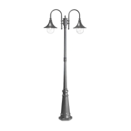 Φωτιστικό Δαπέδου Cima 246833 83x216x25cm 2xE27 60W Anthracite Ideal Lux Αλουμίνιο