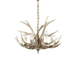 Φωτιστικό Οροφής Chalet 115498 67x65/130cm 6xE14 40W Brown Ideal Lux