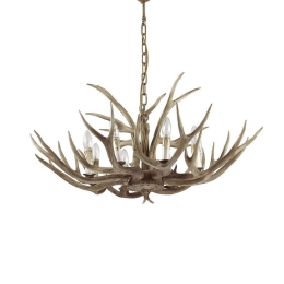 Φωτιστικό Οροφής Chalet 115504 91x70/140cm 8xE14 40W Brown Ideal Lux