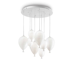 Φωτιστικό Οροφής Clown 100883 50x40/103cm 8xG9 28W White Ideal Lux