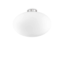 Φωτιστικό Οροφής-Πλαφονιέρα Candy 086781 40x25cm 1xE27 60W White Ideal Lux