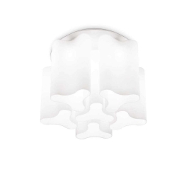 Φωτιστικό Οροφής-Πλαφονιέρα Compo 125503 56x35cm 6xE27 60W White Ideal Lux