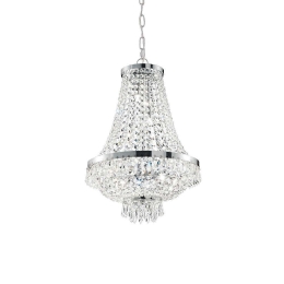 Φωτιστικό Οροφής-Πολυέλαιος Caesar 033532 38x80/170cm 6xG9 40W Chrome Ideal Lux