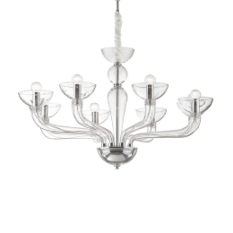 Φωτιστικό Οροφής-Πολυέλαιος Casanova 044255 88x70/156cm 8xE14 40W Clear Ideal Lux