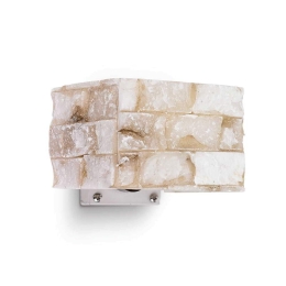 Φωτιστικό Τοίχου Carrara 000619 14x10x10cm 1xG9 40W Beige Ideal Lux