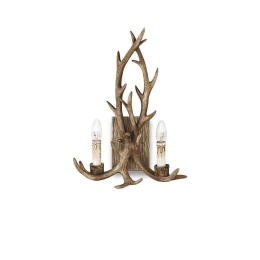 Φωτιστικό Τοίχου Chalet 115511 37x49x17cm 2xE14 40W Brown Ideal Lux