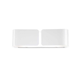 Φωτιστικό Τοίχου Clip 014166 44x12,5x11cm 2xE27 60W White Ideal Lux