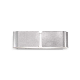 Φωτιστικό Τοίχου Clip 088273 44x12,5x11cm 2xE27 60W Silver Ideal Lux