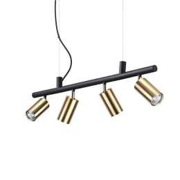 Σποτ Ράγας Dynamite 244624 76x16,5/225x5,5cm 4xGU10 28W Gold-Black Ideal Lux