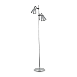 Φωτιστικό Δαπέδου Elvis 042794 24x160cm 2xE27 60W Silver Ideal Lux